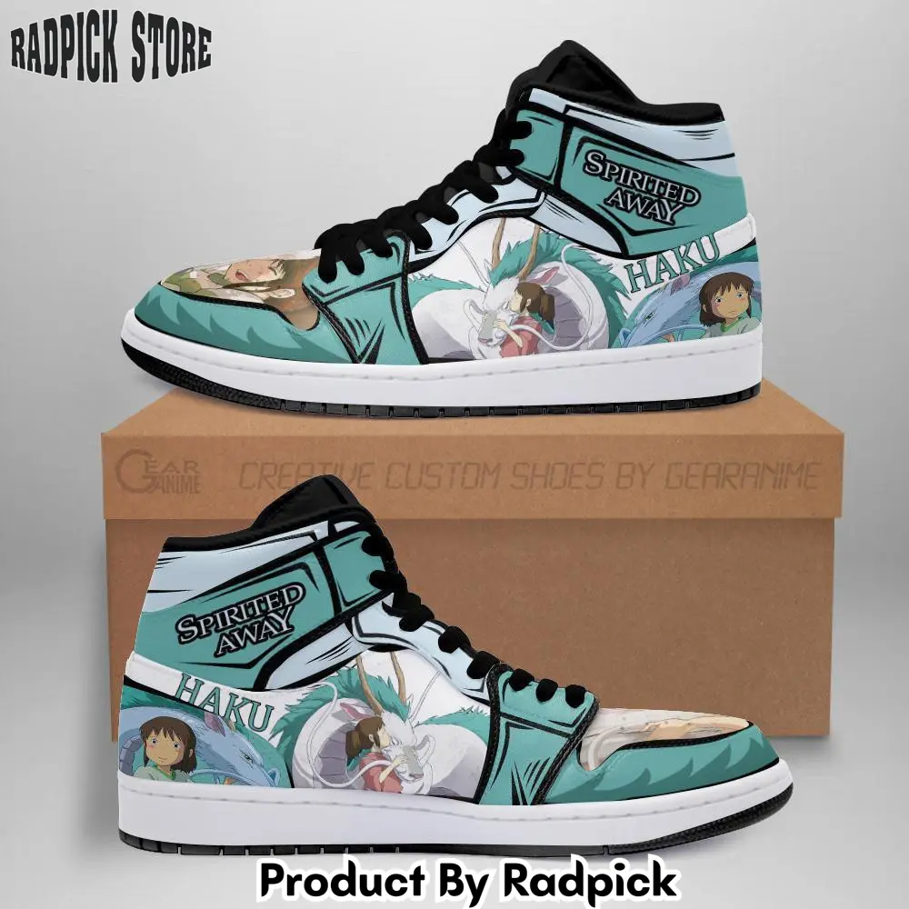 Haku chihiro air jordan high top sneakers anime  rp0245773